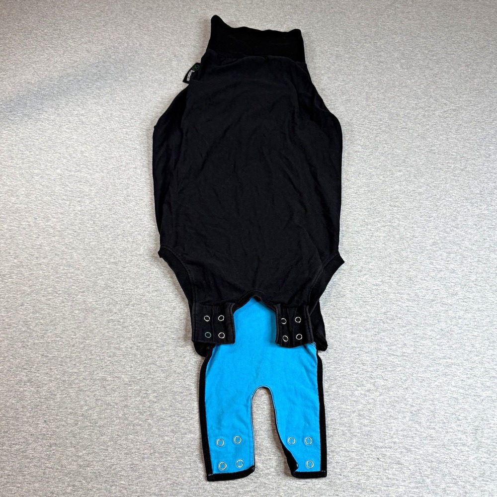 Suitical Happy Recovery Dog Recovery Suit D-L Black Cotton/Lycra Washable